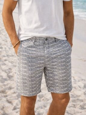 CPO Provisions Printed Shorts 34W Flat Front Chino Style Casual Summer